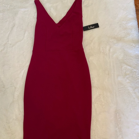 Fuchsia Backless Bodycon Dress - Picture 3 of 4